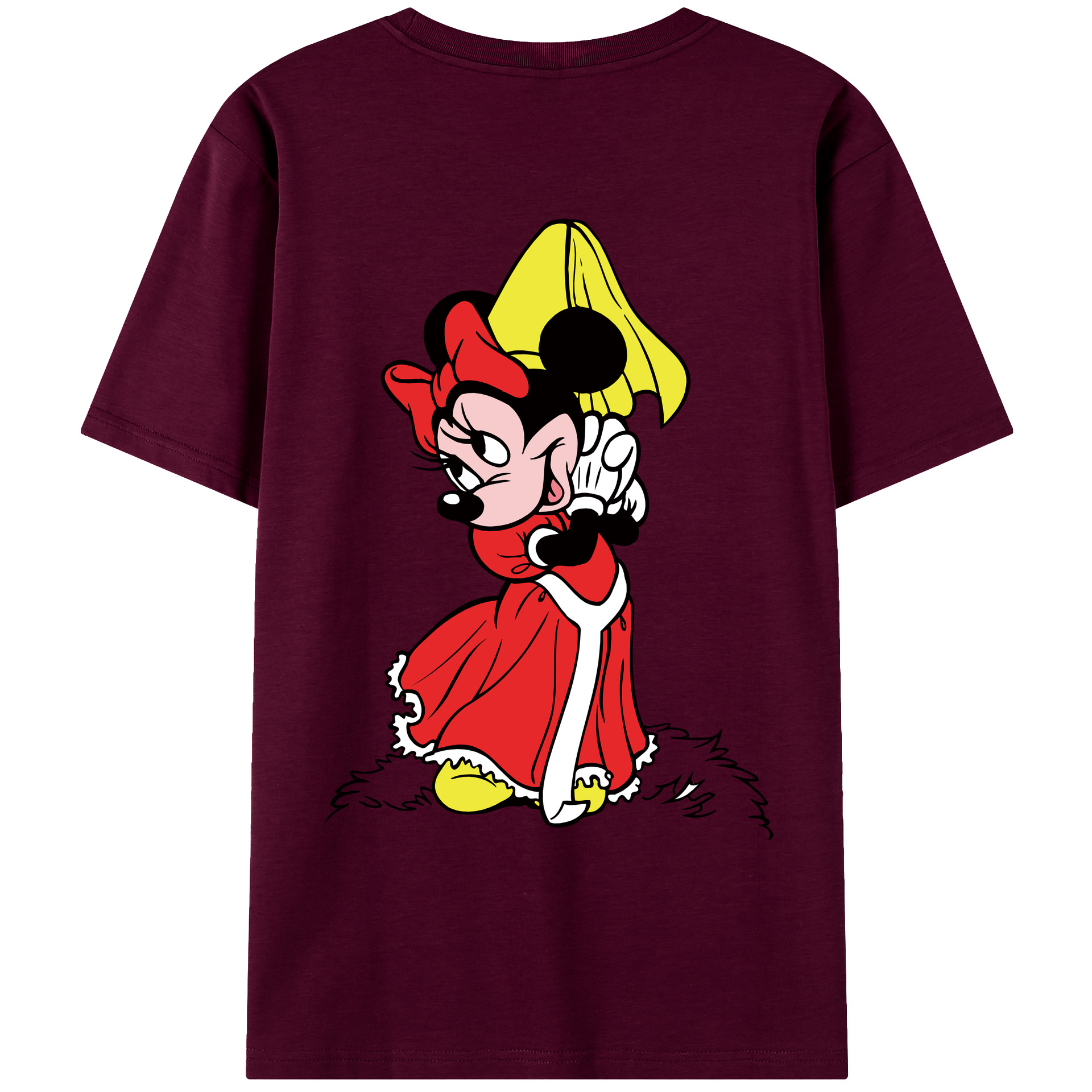 （画像用） ミッキーマウス Mickey Mouse レディース半袖Tシャツ(バックプリント)